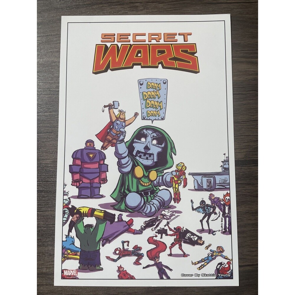 Marvel Secret Wars Dr. Doom Promotional Print, 6.5 x 10.25,  Skottie Young Promo